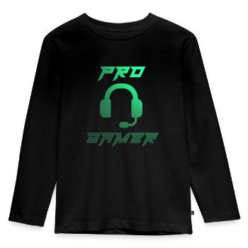 Pro Gamer Gaming Headset Console Video Game - Kids' Premium Longsleeve Shirt - black - Front - AI Model Kid Male (0cm)