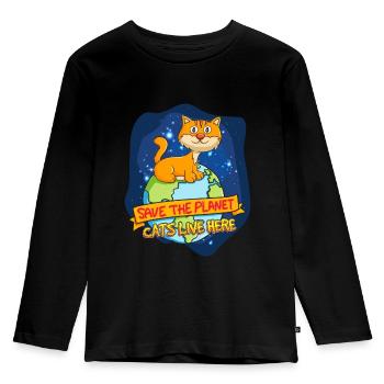 enfants - T-shirt manches longues Premium Enfant - noir - Devant - AI Model Kid Male (0cm)