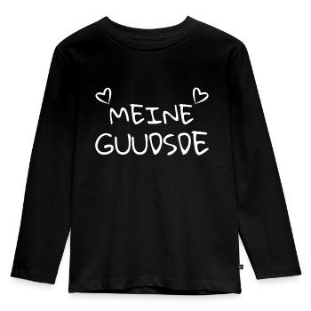 Saxon saying partner look funny dialect - Kids' Premium Longsleeve Shirt - black - Front - AI Model Kid Male (0cm)