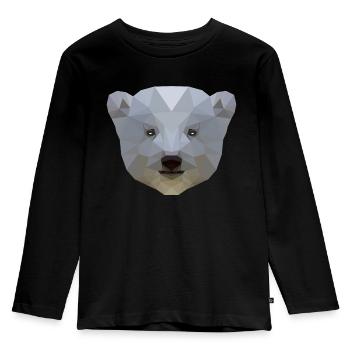 Eisbär - Kinder Premium Bio Langarmshirt - Schwarz - Vorne - AI Model Kid Male (0cm)