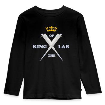 King of the Laboratory - Science Nerd - Kids' Premium Longsleeve Shirt - black - Front - AI Model Kid Male (0cm)