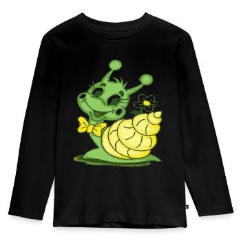slug - Kids' Premium Longsleeve Shirt - black - Front - AI Model Kid Male (0cm)