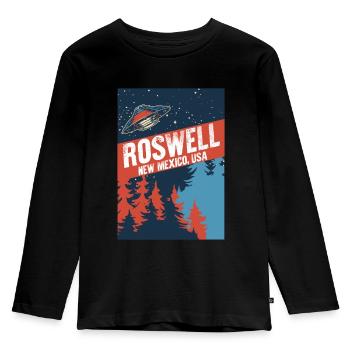 Roswell New Mexico USA Théories du complot Fun Gif - T-shirt manches longues Premium Enfant - noir - Devant - AI Model Kid Male (0cm)