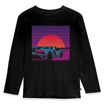 Supercar Act for your dreams Traumauto Sunrise - Kinder Premium Bio Langarmshirt - Schwarz - Vorne - AI Model Kid Male (0cm)