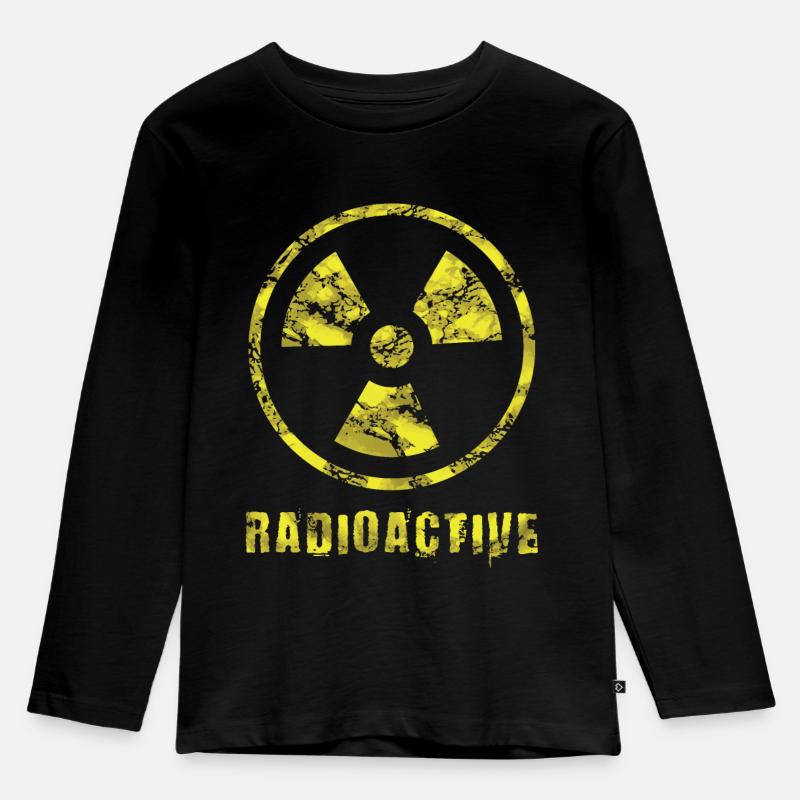 Radioaktiv Physiker - Kinder Premium Bio Langarmshirt - Schwarz