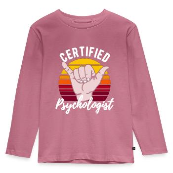 Certified Psychologist - Kids' Premium Longsleeve Shirt - mauve - Front - AI Model Kid Female (0cm)