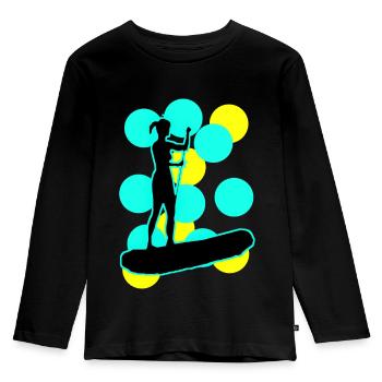 femme sup - T-shirt manches longues Premium Enfant - noir - Devant - AI Model Kid Male (0cm)