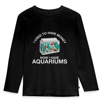 Aquarium - Kids' Premium Longsleeve Shirt - black - Front - AI Model Kid Male (0cm)