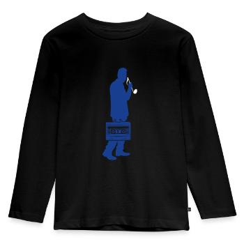 Sound Collector - Kinder Premium Bio Langarmshirt - Schwarz - Vorne - AI Model Kid Male (0cm)
