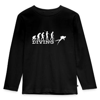 Tauchen - Kinder Premium Bio Langarmshirt - Schwarz - Vorne - AI Model Kid Male (0cm)