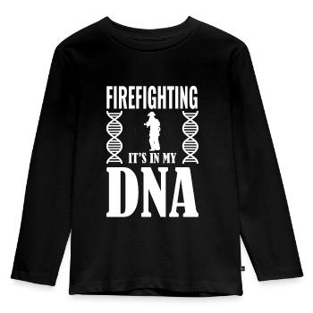 fire brigade - Kids' Premium Longsleeve Shirt - black - Front - AI Model Kid Male (0cm)