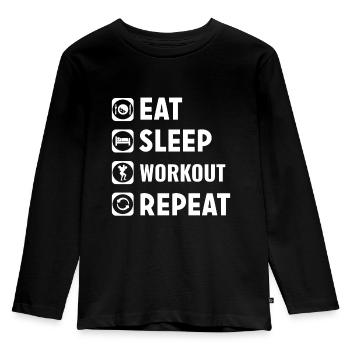 Bodybuilders - T-shirt manches longues Premium Enfant - noir - Devant - AI Model Kid Male (0cm)