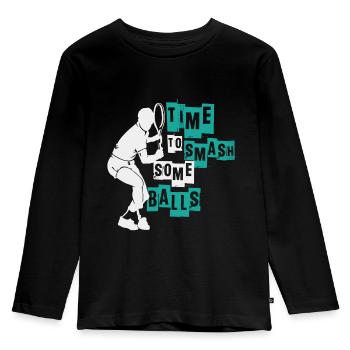 tennis - T-shirt manches longues Premium Enfant - noir - Devant - AI Model Kid Male (0cm)