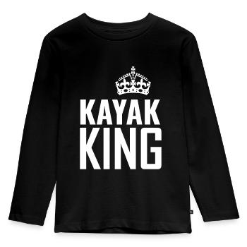 Kayak - Kinder Premium Bio Langarmshirt - Schwarz - Vorne - AI Model Kid Male (0cm)