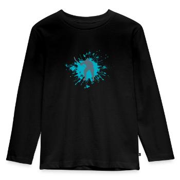 Ice Hockey - Kinder Premium Bio Langarmshirt - Schwarz - Vorne - AI Model Kid Male (0cm)