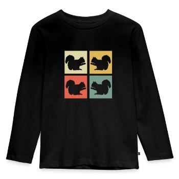 Squirrel - Kids' Premium Longsleeve Shirt - black - Front - AI Model Kid Male (0cm)