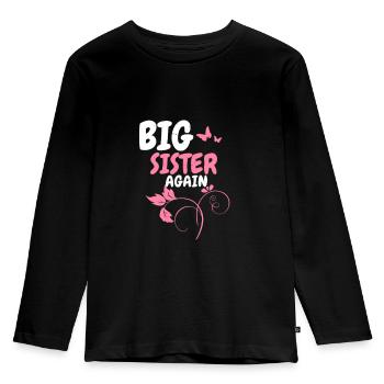 Older sister - Kids' Premium Longsleeve Shirt - black - Front - AI Model Kid Male (0cm)