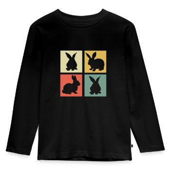 Hare - Kids' Premium Longsleeve Shirt - black - Front - AI Model Kid Male (0cm)