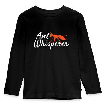 ant - Kids' Premium Longsleeve Shirt - black - Front - AI Model Kid Male (0cm)
