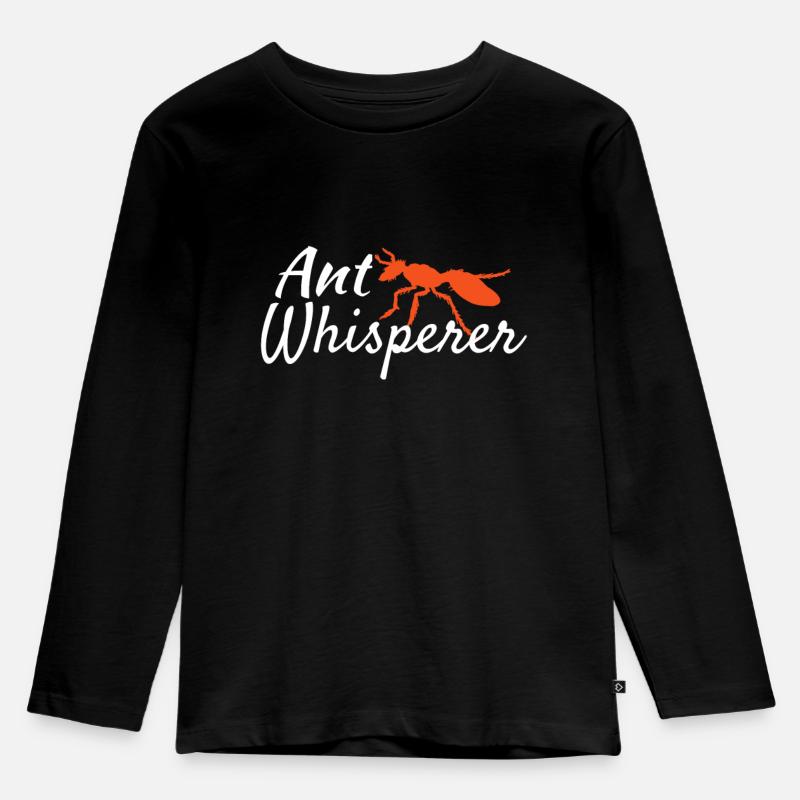 Ameise - Kinder Premium Bio Langarmshirt - Schwarz