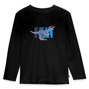 dinosaure - T-shirt manches longues Premium Enfant - noir - Devant - AI Model Kid Male (0cm)