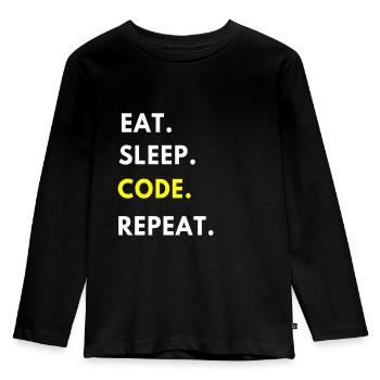 programmer - Kids' Premium Longsleeve Shirt - black - Front - AI Model Kid Male (0cm)
