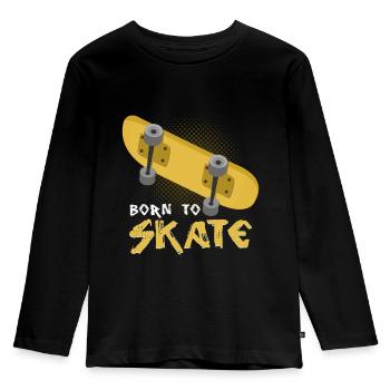 skateboard - T-shirt manches longues Premium Enfant - noir - Devant - AI Model Kid Male (0cm)