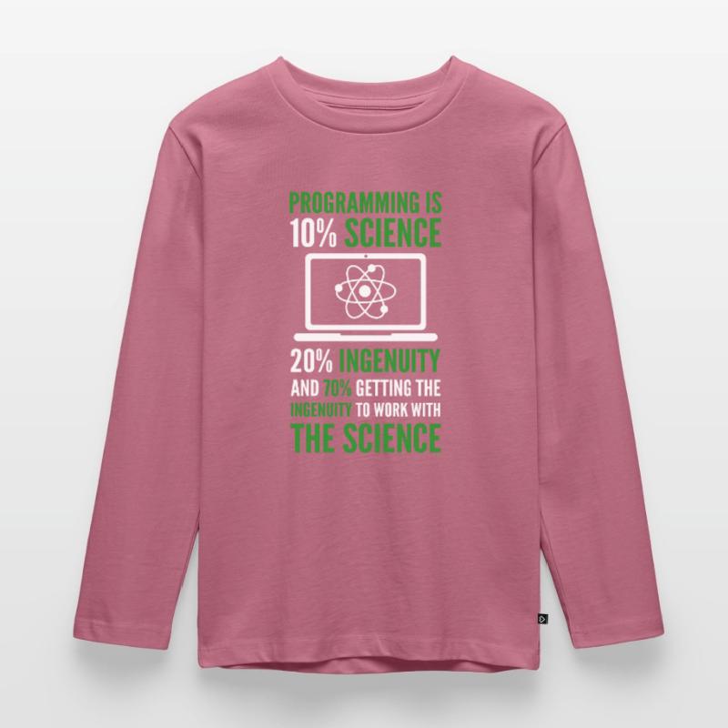 Programming is Science Computer Developer Coding Kinder Premium Bio Langarmshirt