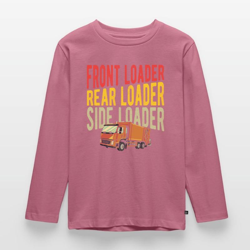 Front Loader Rear Loader Side Loader Garbage Kids' Premium Longsleeve Shirt