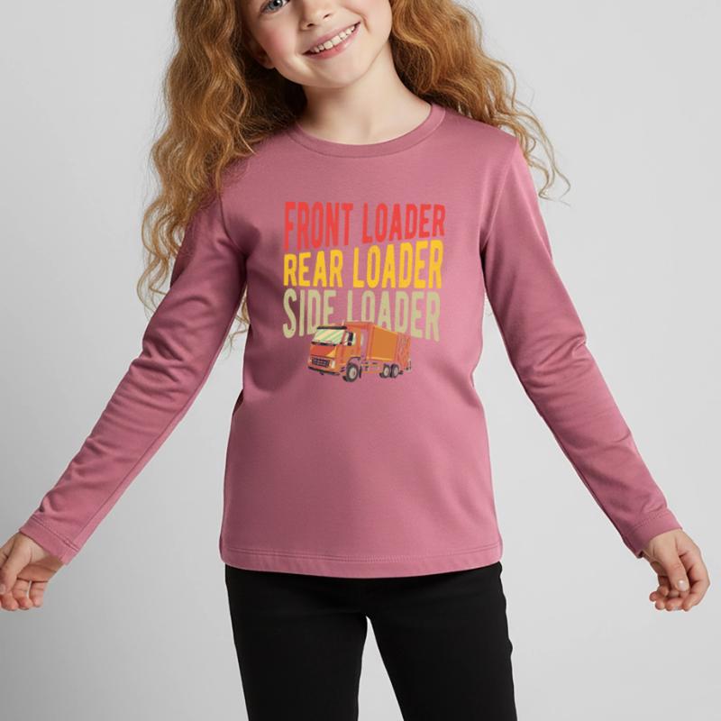 Front Loader Rear Loader Side Loader Garbage Kids' Premium Longsleeve Shirt