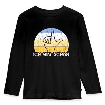 Kinder Geburtstagsshirt 2 Jahre Ich bin schon 2 - Kinder Premium Bio Langarmshirt - Schwarz - Vorne - AI Model Kid Male (0cm)