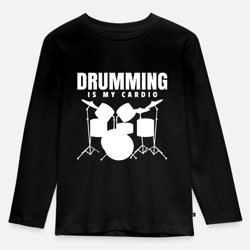 Gift drummer drummer drummer - Kids' Premium Longsleeve Shirt - black