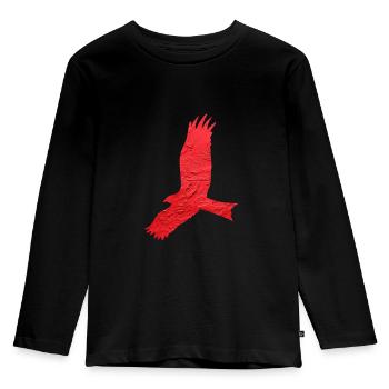 Falke - Kinder Premium Bio Langarmshirt - Schwarz - Vorne - AI Model Kid Male (0cm)