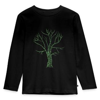 0 and 1 programmer binary code binary shirt - Kids' Premium Longsleeve Shirt - black - Front - AI Model Kid Male (0cm)