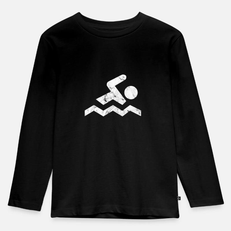 Swimmers swim - Kids' Premium Longsleeve Shirt - black