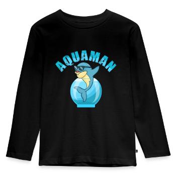 Verseau - T-shirt manches longues Premium Enfant - noir - Devant - AI Model Kid Male (0cm)