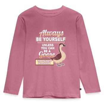 oie - T-shirt manches longues Premium Enfant - mauve - Devant - AI Model Kid Female (0cm)