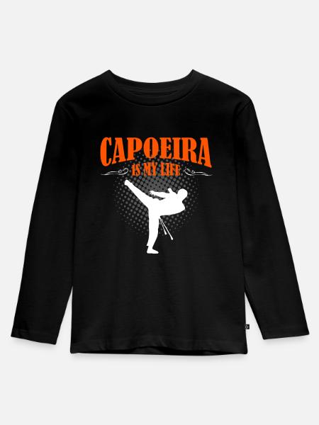 La capoeira est ma vie - T-shirt manches longues Premium Enfant - noir