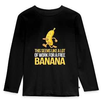 Marathon A lot of work for a banana in vain - Kids' Premium Longsleeve Shirt - black - Front - AI Model Kid Male (0cm)