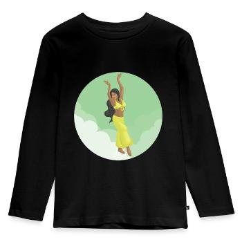 Oriental belly dance - Kids' Premium Longsleeve Shirt - black - Front - AI Model Kid Male (0cm)