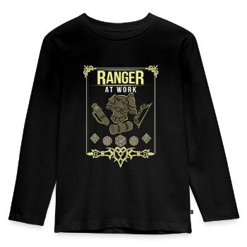 Roleplay Ranger Dice Roleplay Ranger - Kids' Premium Longsleeve Shirt - black - Front - AI Model Kid Male (0cm)