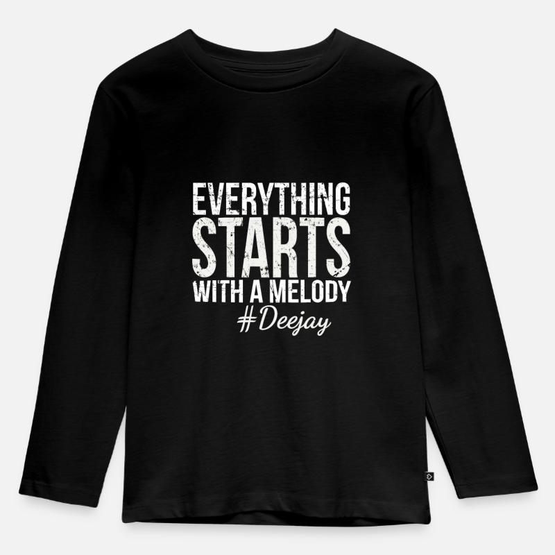Deejay - Kinder Premium Bio Langarmshirt - Schwarz