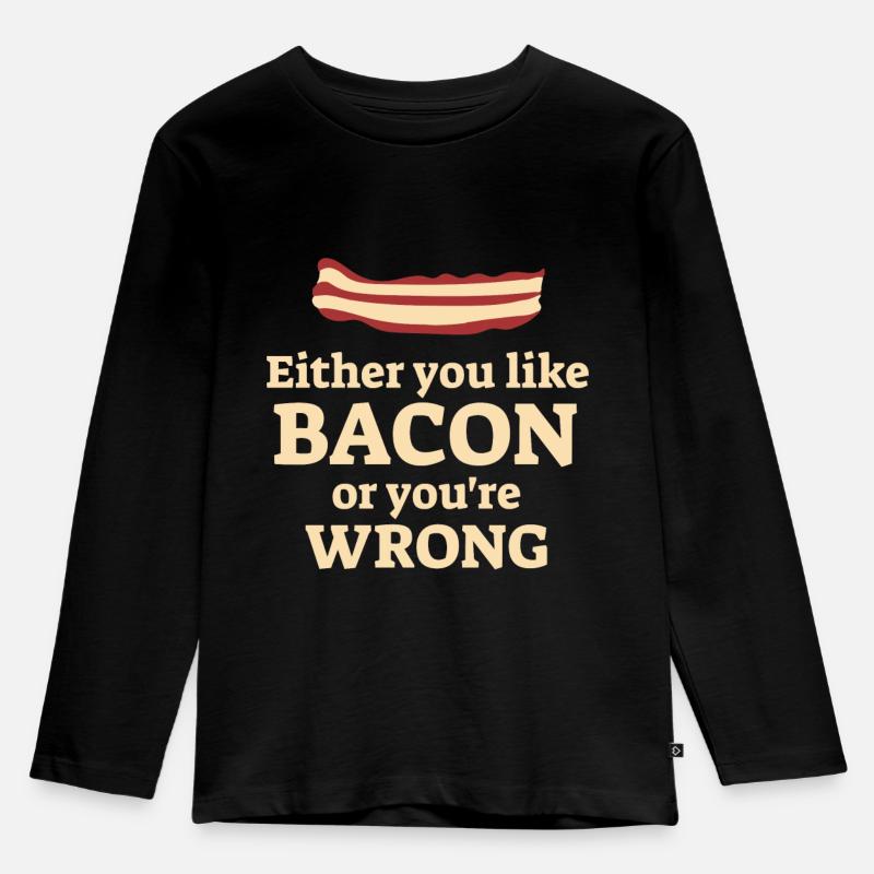 Speck Bacon - Kinder Premium Bio Langarmshirt - Schwarz