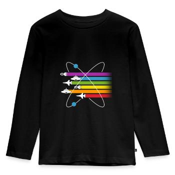 science fiction Geschenk Film Buch - Kinder Premium Bio Langarmshirt - Schwarz - Vorne - AI Model Kid Male (0cm)