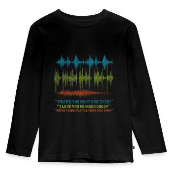 Merci papa papa papa fille cadeau - T-shirt manches longues Premium Enfant - noir - Devant - AI Model Kid Male (0cm)