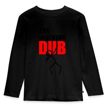 The Walking DUB - Kinder Premium Bio Langarmshirt - Schwarz - Vorne - AI Model Kid Male (0cm)