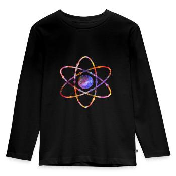Physik Energie Atom Physiker Student Geschenk - Kinder Premium Bio Langarmshirt - Schwarz - Vorne - AI Model Kid Male (0cm)