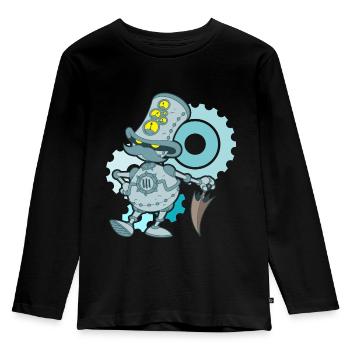 Robotter - Kids' Premium Longsleeve Shirt - black - Front - AI Model Kid Male (0cm)