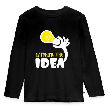 Have an idea - Kids' Premium Longsleeve Shirt - black - Front - AI Model Kid Male (0cm)