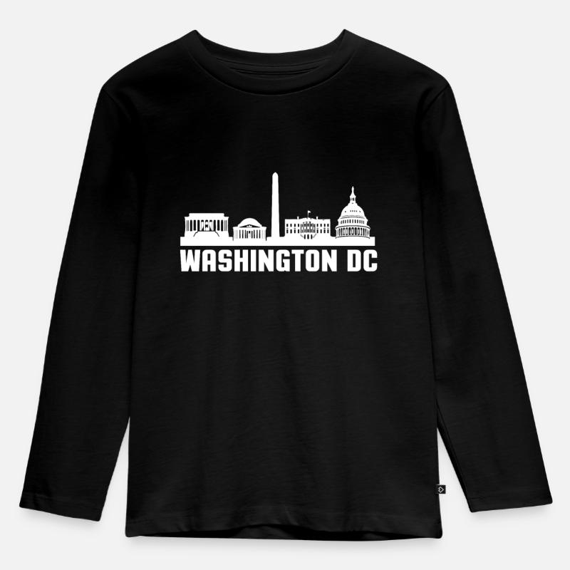 WASHINGTON DC - Kinder Premium Bio Langarmshirt - Schwarz